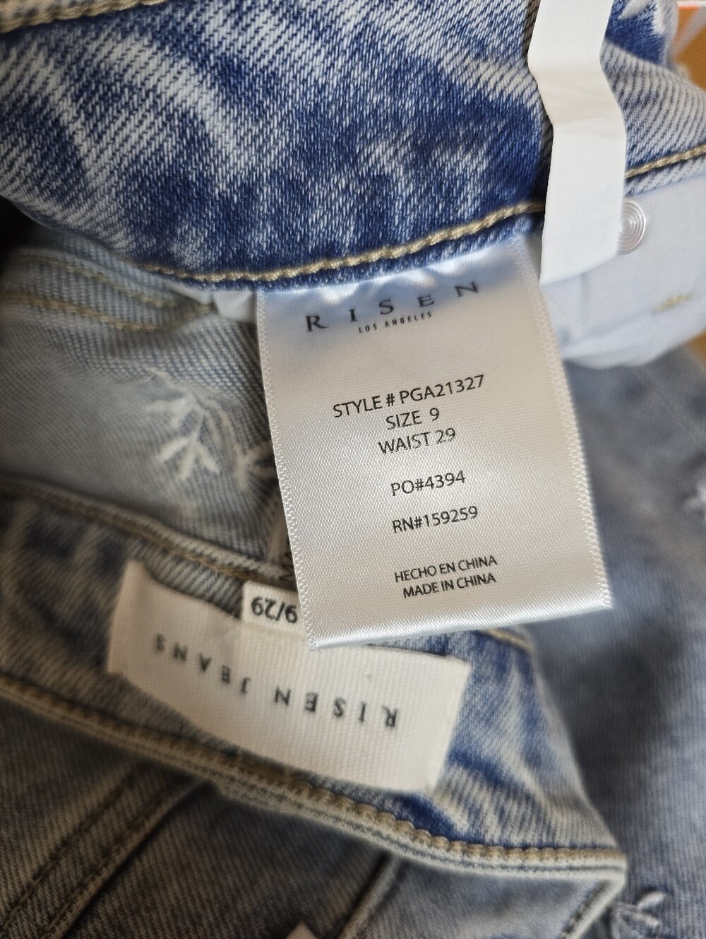 LAST PAIR! Risen Jeans High Rise Leaf Embroidered Barrel Jeans 9/29 NWT - Picture 6 of 16